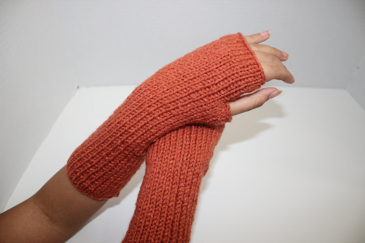 Hand and wrist handwarmer, adult size, handmade, knitted, unisex, one size fits all