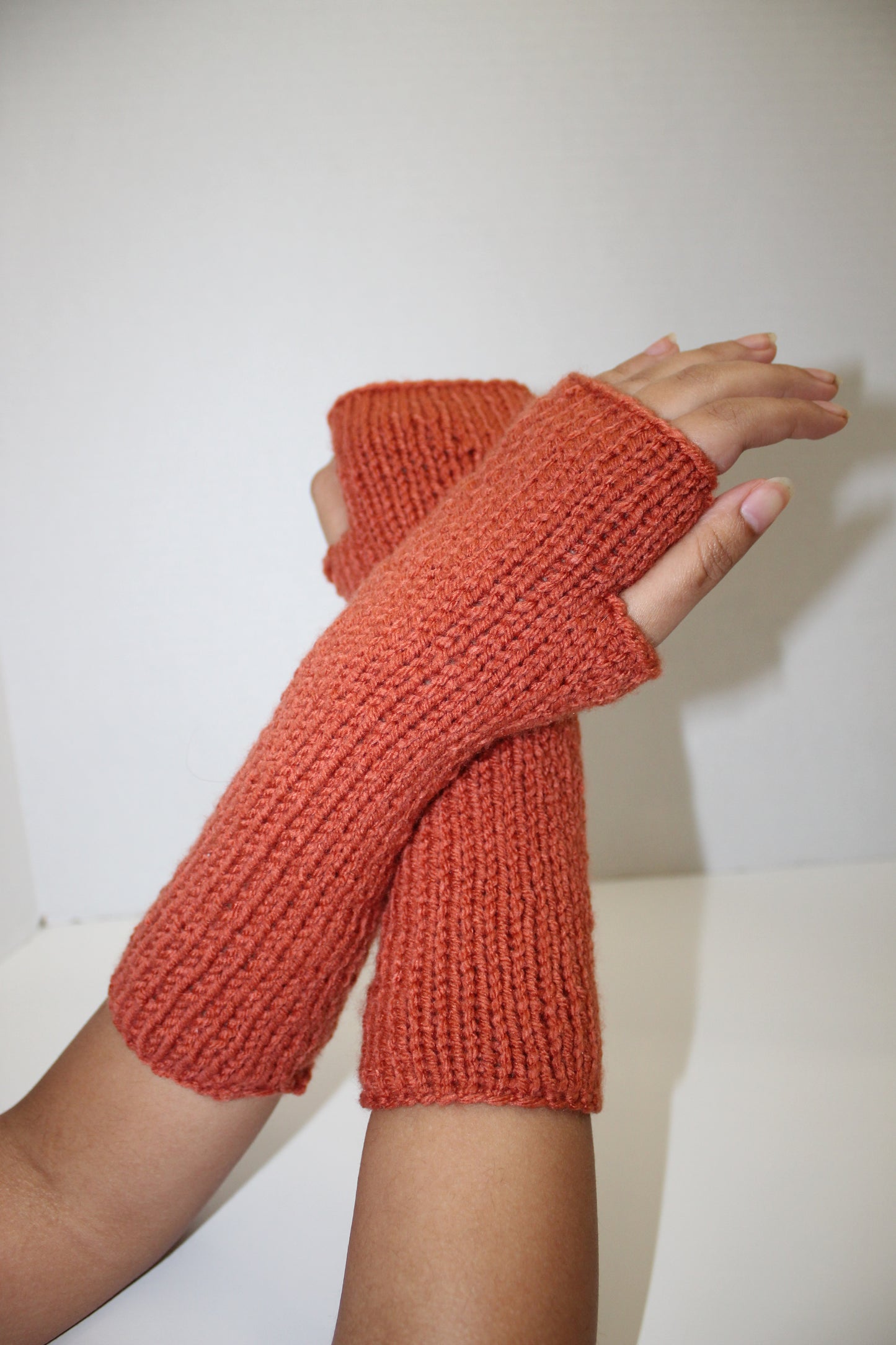 Hand and wrist handwarmer, adult size, handmade, knitted, unisex, one size fits all
